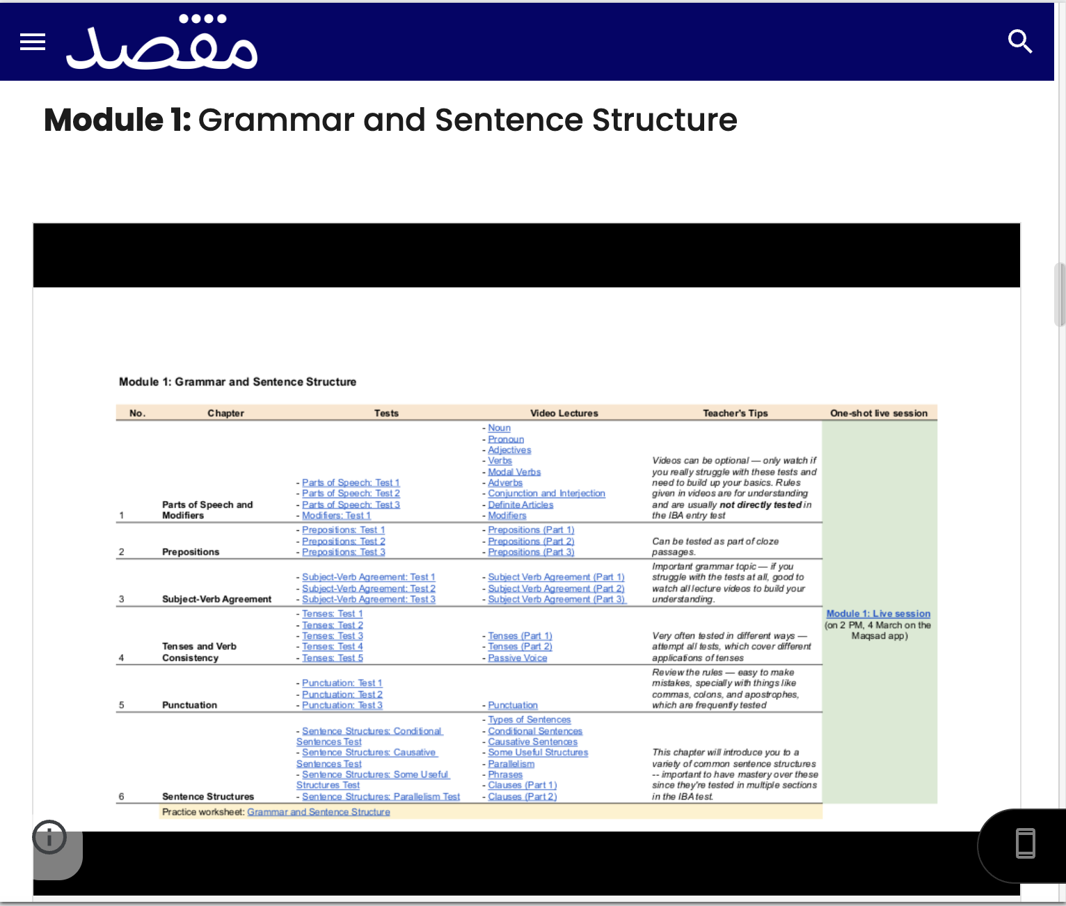Grammar and Sentence Structure